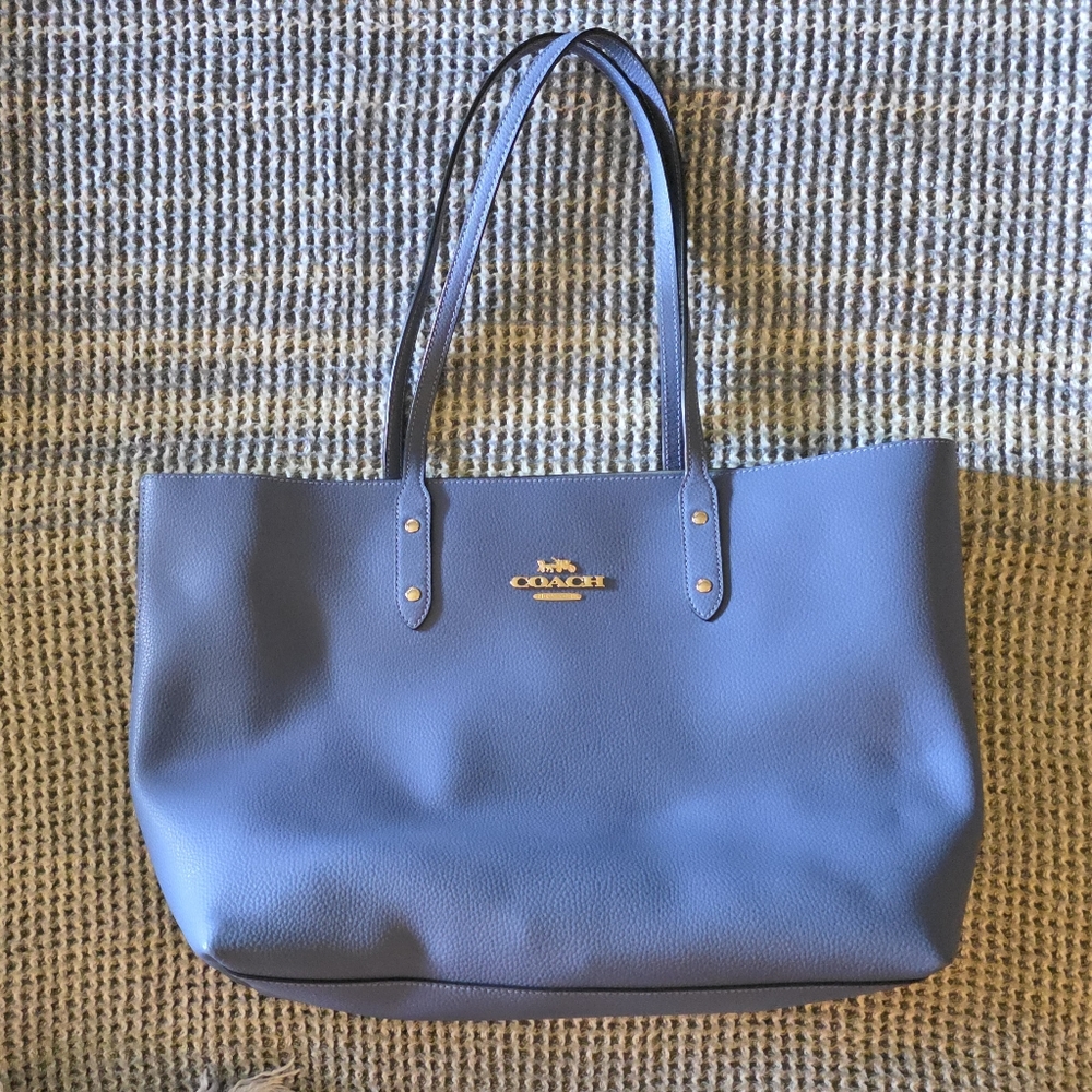 Coach Blue Leather Tote
